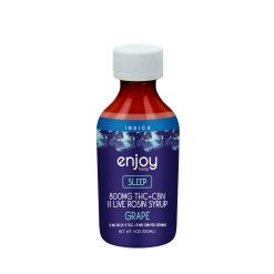 800 mg Live Rosin Delta 9 THC + CBN Syrup for Sleep - Grape (Indica)